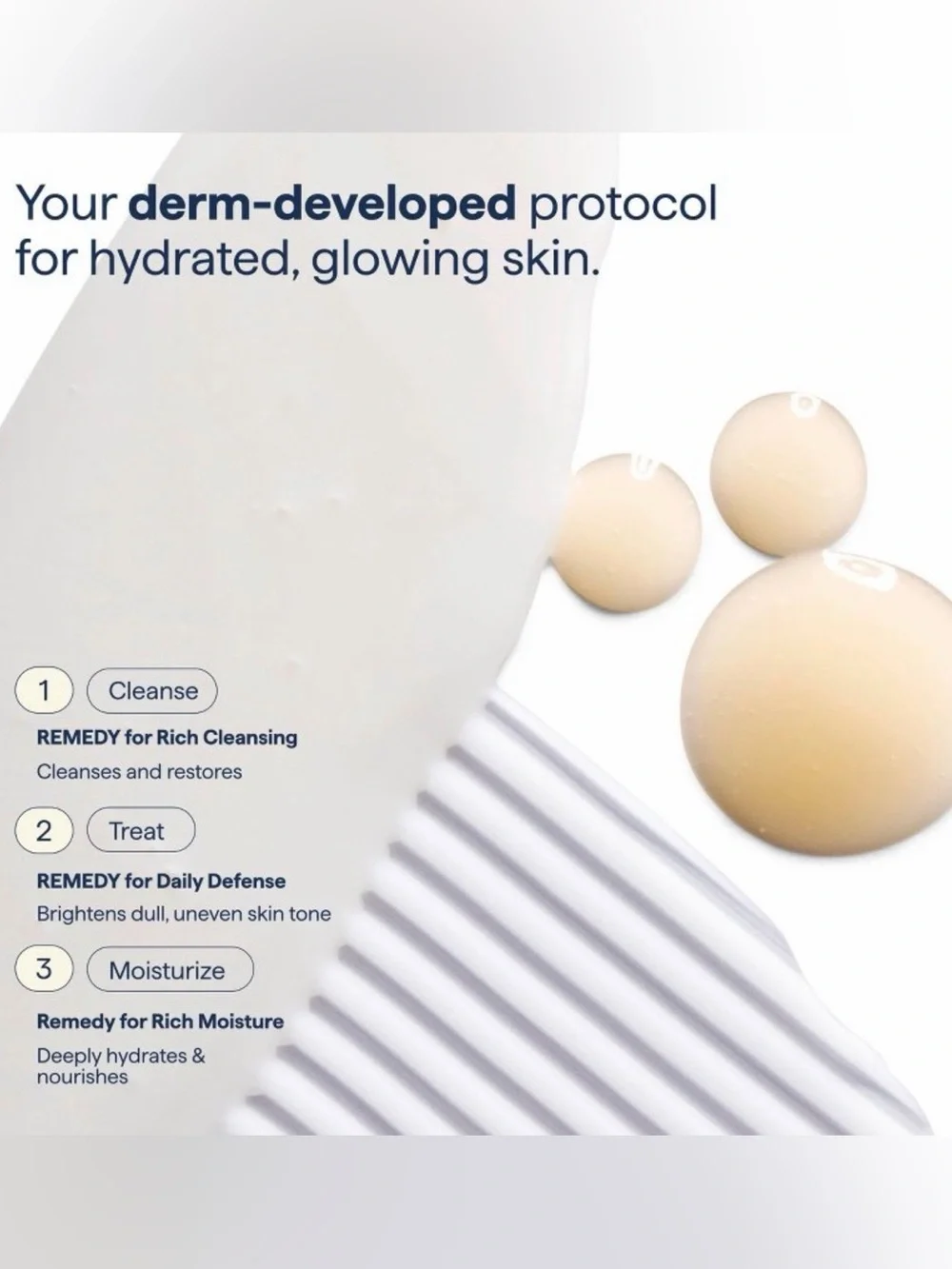 REMEDY Derm Brightening 3-Piece Skincare Kit ~ Cleanser Serum Moisturizer ~ NIB